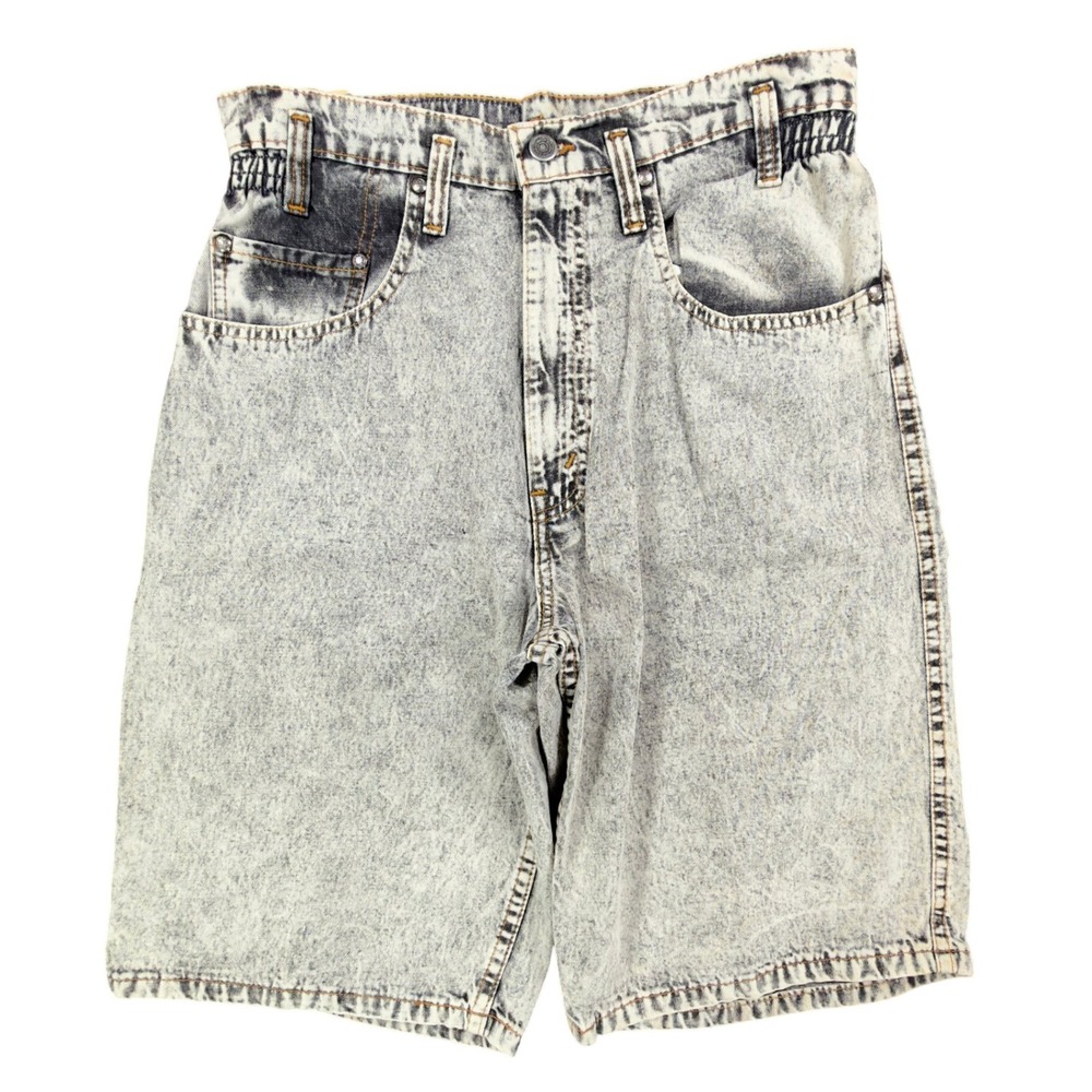 Levi's Vintage 90s SilverTab Shorts Kids S Gray‎ Acid Wash Denim NWT Deadstock